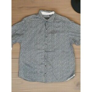 Button Up Shirt Mens 1XL Blue Micro Circle Indie TWENTY EIGHT DEGREES